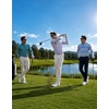 image:imageM MAELREG Quarter Zip Pullover Men Print Dry Fit Long Sleeve Golf ShirtPink Blue Stripe