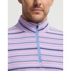 image:imageM MAELREG Quarter Zip Pullover Men Print Dry Fit Long Sleeve Golf ShirtPink Blue Stripe