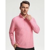 image:imageM MAELREG Quarter Zip Pullover Men Print Dry Fit Long Sleeve Golf ShirtPink Heather