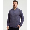image:imageM MAELREG Quarter Zip Pullover Men Print Dry Fit Long Sleeve Golf ShirtSpace Dye Stripe
