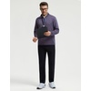 image:imageM MAELREG Quarter Zip Pullover Men Print Dry Fit Long Sleeve Golf ShirtSpace Dye Stripe