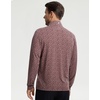 image:imageM MAELREG Quarter Zip Pullover Men Print Dry Fit Long Sleeve Golf ShirtWine Red Flower