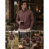 image:imageM MAELREG Quarter Zip Pullover Men Print Dry Fit Long Sleeve Golf ShirtWine Red Flower