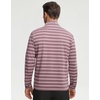 image:imageM MAELREG Quarter Zip Pullover Men Print Dry Fit Long Sleeve Golf ShirtWine Red Stripe