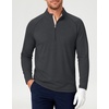 image:imageM MAELREG Quarter Zip Pullover Men Running Shirt Long Sleeve Golf ShirtsBlack Heather