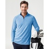 image:imageM MAELREG Quarter Zip Pullover Men Running Shirt Long Sleeve Golf ShirtsBlue Heather