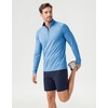 image:imageM MAELREG Quarter Zip Pullover Men Running Shirt Long Sleeve Golf ShirtsBlue Heather
