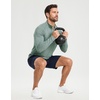 image:imageM MAELREG Quarter Zip Pullover Men Running Shirt Long Sleeve Golf ShirtsCeladon Green Heather
