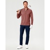 image:imageM MAELREG Quarter Zip Pullover Men Running Shirt Long Sleeve Golf ShirtsRed Ochre Heather