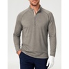 image:imageM MAELREG Quarter Zip Pullover Men Running Shirt Long Sleeve Golf ShirtsTaupe Heather