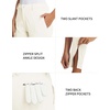 image:imageM MAELREG Womens Golf Pants Lightweight Quick Dry Ankle Zip Track PantsCream