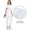 image:imageM MAELREG Womens Golf Pants Lightweight Quick Dry Ankle Zip Track PantsWhite