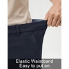 image:imageM MAELREG Womens Golf Pants with Belt Loops Stretch Straight Leg Regular Fit Work Business Slacks Travel Casual Dress PantsNavy