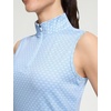 image:imageM MAELREG Womens Golf Shirt Sleeveless Collared Zip Up Patterns Polo Moisture Wicking Dry Fit Tennis Tank TopBlue Plaid