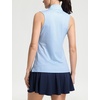 image:imageM MAELREG Womens Golf Shirt Sleeveless Collared Zip Up Patterns Polo Moisture Wicking Dry Fit Tennis Tank TopBlue Plaid