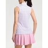 image:imageM MAELREG Womens Golf Shirt Sleeveless Collared Zip Up Patterns Polo Moisture Wicking Dry Fit Tennis Tank TopColorful Hearts