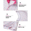 image:imageM MAELREG Womens Golf Shirt Sleeveless Collared Zip Up Patterns Polo Moisture Wicking Dry Fit Tennis Tank TopColorful Hearts