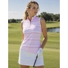 image:imageM MAELREG Womens Golf Shirt Sleeveless Collared Zip Up Patterns Polo Moisture Wicking Dry Fit Tennis Tank TopPink Purple Stripes