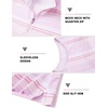 image:imageM MAELREG Womens Golf Shirt Sleeveless Collared Zip Up Patterns Polo Moisture Wicking Dry Fit Tennis Tank TopPink Purple Stripes
