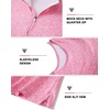 image:imageM MAELREG Womens Golf Shirt Sleeveless Collared Zip Up Patterns Polo Moisture Wicking Dry Fit Tennis Tank TopPink White Florals