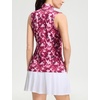 image:imageM MAELREG Womens Golf Shirt Sleeveless Collared Zip Up Patterns Polo Moisture Wicking Dry Fit Tennis Tank TopRed Splatter