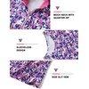 image:imageM MAELREG Womens Golf Shirt Sleeveless Collared Zip Up Patterns Polo Moisture Wicking Dry Fit Tennis Tank TopRose Red Florals