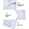 image:imageM MAELREG Womens Golf Shirt Sleeveless Collared Zip Up Patterns Polo Moisture Wicking Dry Fit Tennis Tank TopWhite Blue Florals