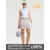 image:imageM MAELREG Womens Golf Shirt Sleeveless Collared Zip Up Patterns Polo Moisture Wicking Dry Fit Tennis Tank TopWhite Blue Florals