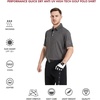 image:imageMens Golf Polo Shirts Short Sleeve Striped Performance Moisture Wicking Dry Fit Golf Shirts for MenBlack Stripe