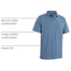image:imageMens Golf Polo Shirts Short Sleeve Striped Performance Moisture Wicking Dry Fit Golf Shirts for MenBlue Denim Stripe