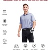 image:imageMens Golf Polo Shirts Short Sleeve Striped Performance Moisture Wicking Dry Fit Golf Shirts for MenBluishyellow Stripe