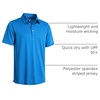 image:imageMens Golf Polo Shirts Short Sleeve Striped Performance Moisture Wicking Dry Fit Golf Shirts for MenCobalt Stripe