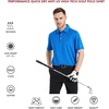 image:imageMens Golf Polo Shirts Short Sleeve Striped Performance Moisture Wicking Dry Fit Golf Shirts for MenCobalt Stripe