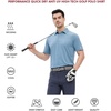 image:imageMens Golf Polo Shirts Short Sleeve Striped Performance Moisture Wicking Dry Fit Golf Shirts for MenGreen Ash Stripe