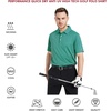 image:imageMens Golf Polo Shirts Short Sleeve Striped Performance Moisture Wicking Dry Fit Golf Shirts for MenGreen Stripe