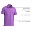 image:imageMens Golf Polo Shirts Short Sleeve Striped Performance Moisture Wicking Dry Fit Golf Shirts for MenLilac Stripe
