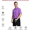 image:imageMens Golf Polo Shirts Short Sleeve Striped Performance Moisture Wicking Dry Fit Golf Shirts for MenLilac Stripe