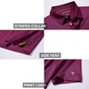 image:imageMens Golf Polo Shirts Short Sleeve Striped Performance Moisture Wicking Dry Fit Golf Shirts for MenMaroon Stripe