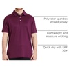 image:imageMens Golf Polo Shirts Short Sleeve Striped Performance Moisture Wicking Dry Fit Golf Shirts for MenMaroon Stripe