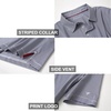 image:imageMens Golf Polo Shirts Short Sleeve Striped Performance Moisture Wicking Dry Fit Golf Shirts for MenNavy Stripe