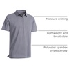 image:imageMens Golf Polo Shirts Short Sleeve Striped Performance Moisture Wicking Dry Fit Golf Shirts for MenNavy Stripe