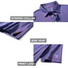 image:imageMens Golf Polo Shirts Short Sleeve Striped Performance Moisture Wicking Dry Fit Golf Shirts for MenPlum Blue Stripe