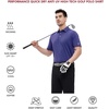 image:imageMens Golf Polo Shirts Short Sleeve Striped Performance Moisture Wicking Dry Fit Golf Shirts for MenPlum Blue Stripe