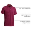 image:imageMens Golf Polo Shirts Short Sleeve Striped Performance Moisture Wicking Dry Fit Golf Shirts for MenRed Stripe
