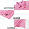 image:imageMens Golf Polo Shirts Short Sleeve Striped Performance Moisture Wicking Dry Fit Golf Shirts for MenRose Stripe