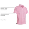 image:imageMens Golf Polo Shirts Short Sleeve Striped Performance Moisture Wicking Dry Fit Golf Shirts for MenRose Stripe