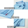 image:imageMens Golf Polo Shirts Short Sleeve Striped Performance Moisture Wicking Dry Fit Golf Shirts for MenSky Blue Stripe