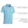 image:imageMens Golf Polo Shirts Short Sleeve Striped Performance Moisture Wicking Dry Fit Golf Shirts for MenSky Blue Stripe