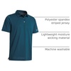 image:imageMens Golf Polo Shirts Short Sleeve Striped Performance Moisture Wicking Dry Fit Golf Shirts for MenTurquoise Stripe