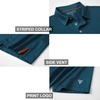 image:imageMens Golf Polo Shirts Short Sleeve Striped Performance Moisture Wicking Dry Fit Golf Shirts for MenTurquoise Stripe